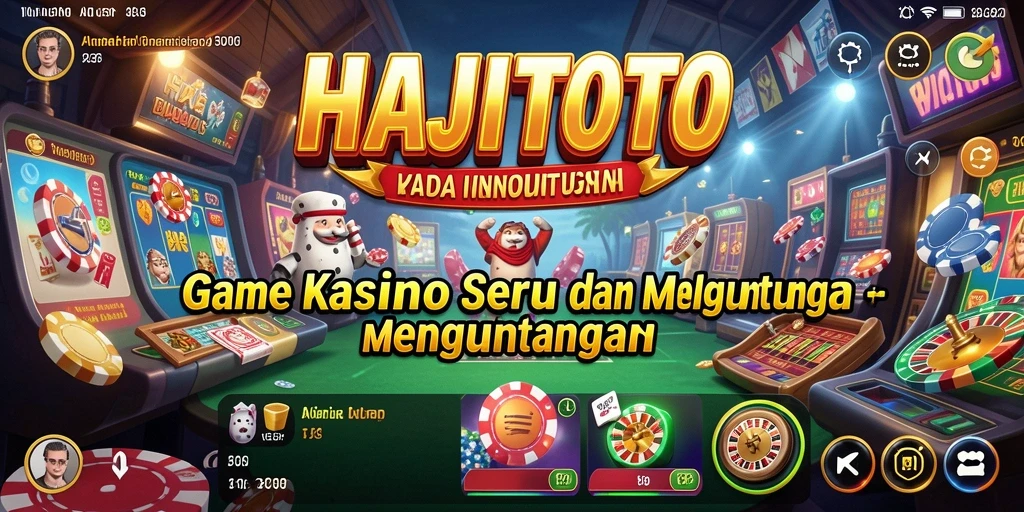 Screenshot gameplay <strong>HAJITOTO</strong> menampilkan suasana kasino yang realistis dan aplikasi yang mudah digunakan.
