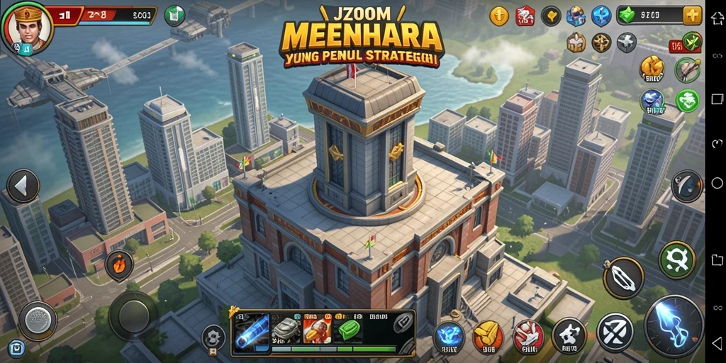 Tampilan gameplay J200M yang dramatis dalam pertempuran Tower Defense.