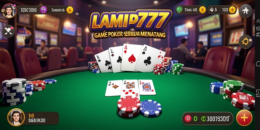 Tampilan gameplay seru dari LAMPU777 dengan berbagai jenis permainan poker.