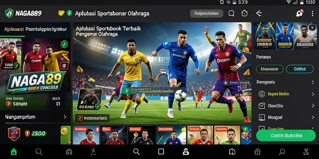 Tampilan utama NAGA889 yang menampilkan pilihan taruhan olahraga.