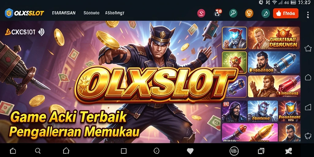 Screenshot utama OLXSLOT menampilkan aksi pertarungan yang intens.