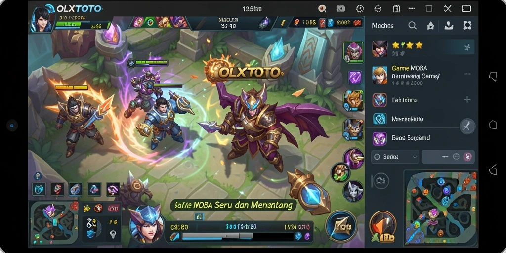 Tampilan gameplay seru dari OLXTOTO yang menampilkan pertempuran tim.