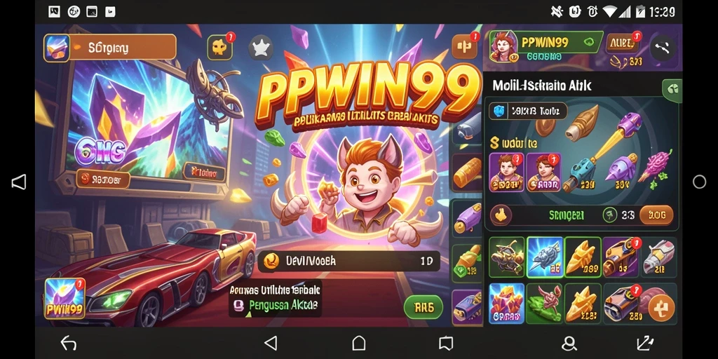 Screenshot utama PPWIN99 menampilkan antarmuka yang user-friendly.