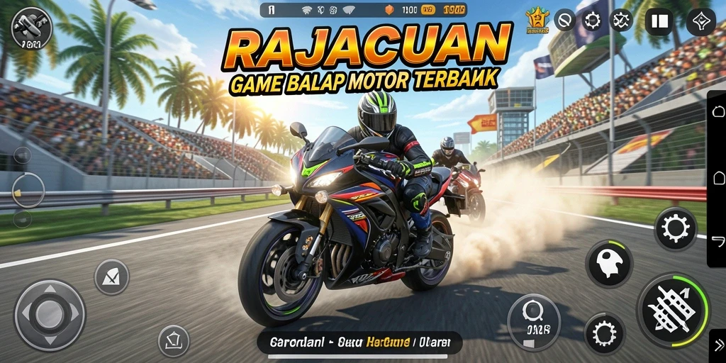 Gameplay seru dengan balapan motor yang menegangkan.