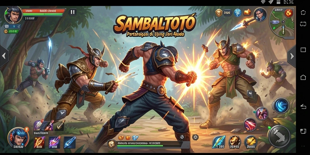 Tampilan seru pertarungan epik dalam SAMBALTOTO.