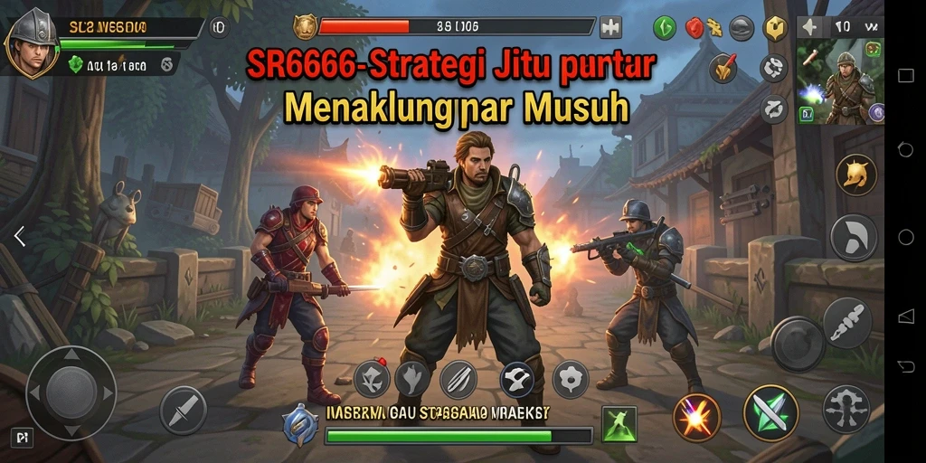Screenshot SR6666 menunjukkan aksi pertempuran strategis yang mendebarkan.